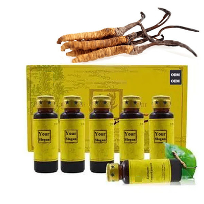 OEM ODM Private label cordyceps líquido oral 100% solução de extrato de Cordyceps sinensis