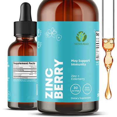 O OEM zinca gotas líquidas zinca o sulfato que as gotas líquidas orais do zinco da vitamina C suplementam para adultos &amp; crianças