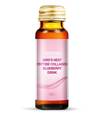 O mirtilo do Peptide do ninho do pássaro do OEM suplementa o líquido líquido oral do colagênio do gm da bebida 6 do colagênio