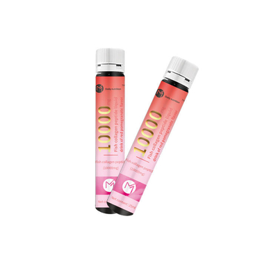Da bebida elástica do Peptide do colagênio do bonito da laranja pigmentada da enzima do fruto da bebida do colagênio do mar da pele do OEM líquido oral de iluminação