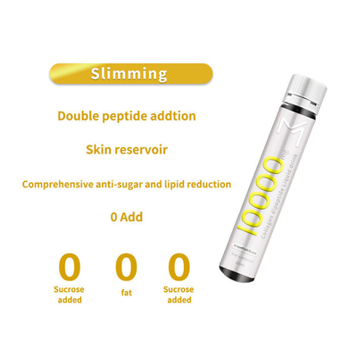Da bebida elástica do Peptide do colagênio do bonito da laranja pigmentada da enzima do fruto da bebida do colagênio do mar da pele do OEM líquido oral de iluminação