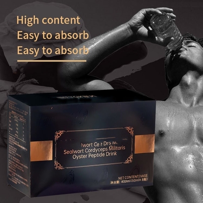 A bebida do Peptide do OEM LOGO Sealwort Cordyceps Militaris Oyster melhora o líquido oral dos cuidados médicos masculinos da resistência