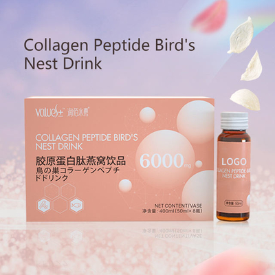 OEM Beauty Clareamento da pele e beleza antienvelhecimento Colágeno Peptídeo Ninho de Pássaro Líquido Oral