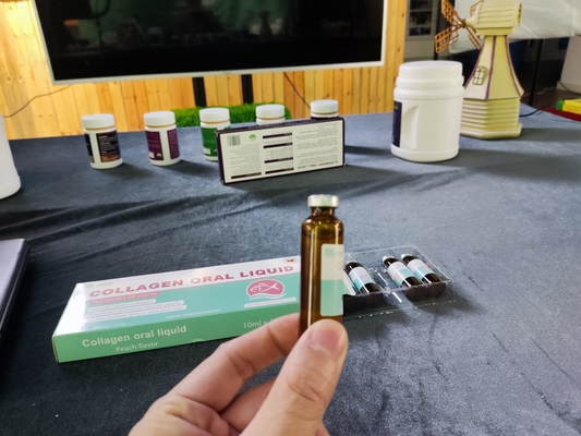 Peptídeo de colágeno de peixe 100% natural bebida beleza oral líquido beleza 10ml suplemento de saúde OEM atacado