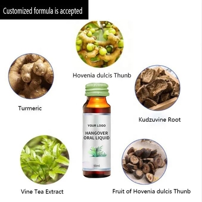 Anti Alcoólico Herbal Hovenia Dulcis Radix Puerariae Extrato Vegan Ressaca Bebida OEM ODM