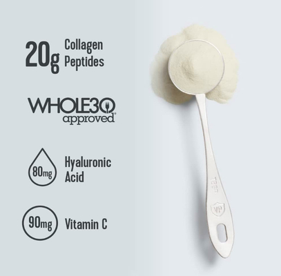 Os Peptides do colagênio da fonte do OEM pulverizam com ácido hialurónico e vitamina C 20 onças Unflavored 10 onças