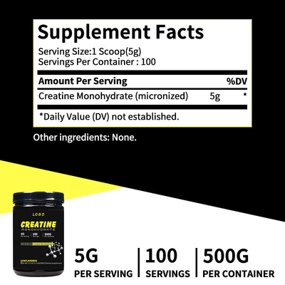 OEM Food Diet Suplemento creatina monohidratada 500g whey creatina monohidratada em pó
