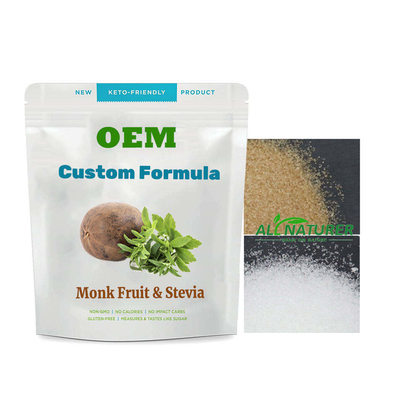 Pó zero do Erythritol de Fruit Extract Stevia da monge do edulcorante da mistura do pó do OEM da caloria