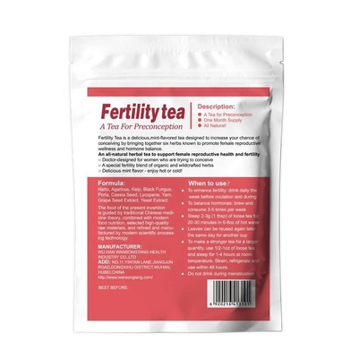 Chá Feminino para Fertilidade e Gravidez Suplemento Uterino de Limpeza OEM Detox