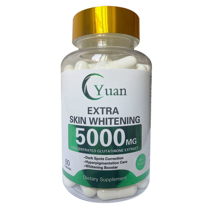 A pérola extra do alvejante de 5000MG 3X pulveriza a pele da glutatione do OEM Glutamax que clarea comprimidos