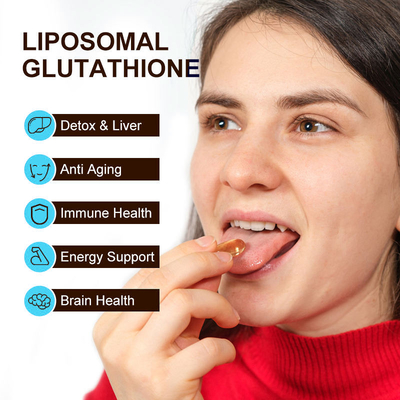A glutatione 500mg da venda por atacado 60pcs do OEM encerra a pele da beleza que clarea a cápsula da glutatione do produto