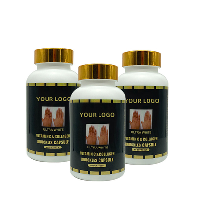 Cápsulas de juntas de colágeno e vitamina C ultra brancas OEM 60 cápsulas moles para remover juntas escuras, cotovelo
