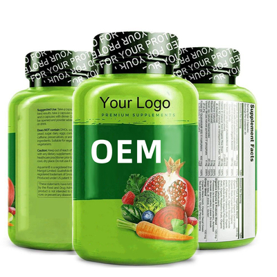 As tabuletas inteiras do multivitamínico do alimento da venda quente do OEM para a saúde dos homens suplementam 120 cápsulas do vegetariano