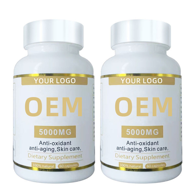Os multivitamínicos e o alimento do OEM suplementam 10000mg comprimidos da glutatione da cápsula da vitamina E Softgel descascam clarear a cápsula
