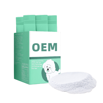 O ovo lustroso da tartaruga do cabelo do cuidado profundo do alimento do suplemento à nutrição do OEM da saúde do animal de estimação pulveriza a biotina do colagênio dos peixes