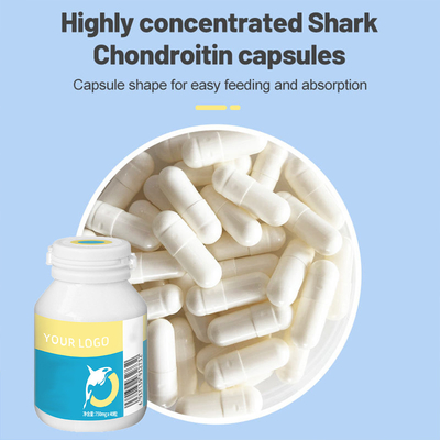cápsulas nutritivas do Chondroitin do tubarão da concentração alta do OEM dos suplementos ao animal de estimação 750mg/Pc