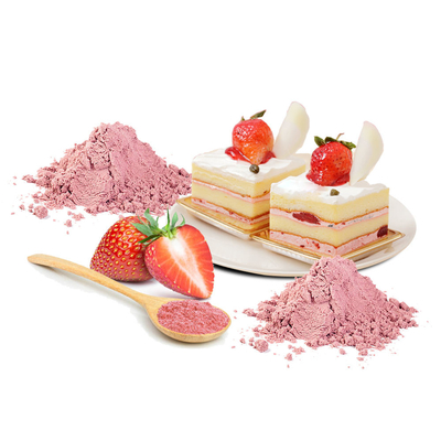 Pó cor-de-rosa da morango do OEM da bebida contínua do extrato do fruto fresco da planta