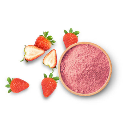 Pó cor-de-rosa da morango do OEM da bebida contínua do extrato do fruto fresco da planta