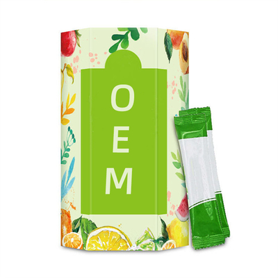 15 Sticks/Caixa Detox Fiber Powder OEM Matéria-prima Enzima de Fruta em Pó