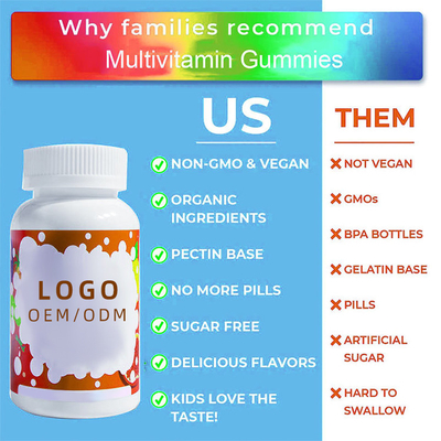 Zinco Chewable de A.A.D E B das vitaminas da biotina de Sugar Free Kids Multivitamin Gummies Probiotics
