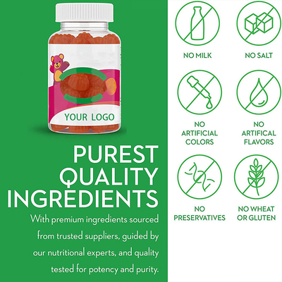 O Melatonin Gummies das crianças de Logo Label Multivitamin para o bom sono