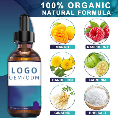 30ml Biotina Colágeno Gotas Emagrecedoras BHB Keto Gotas OEM Oil Seed Herbal Extract Óleo Essencial
