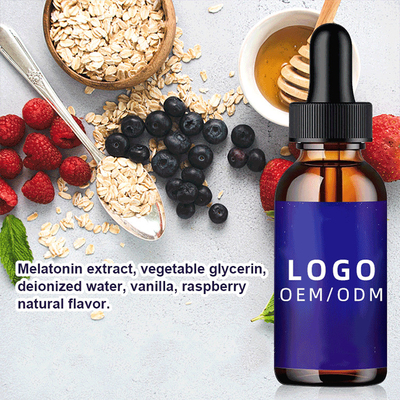 o colagênio da biotina de 50ml 5Mg deixa cair o Melatonin natural do OEM deixa cair o auxílio adulto do sono da noite