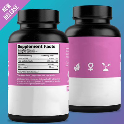Suplementos ao apoio da hormona das anti mulheres da fadiga com suplemento Folate à vitamina D3 do Inositol de D-Chiro