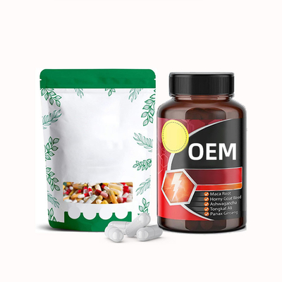 Suplemento masculino Tribulus Terrestris cápsulas com marca privada