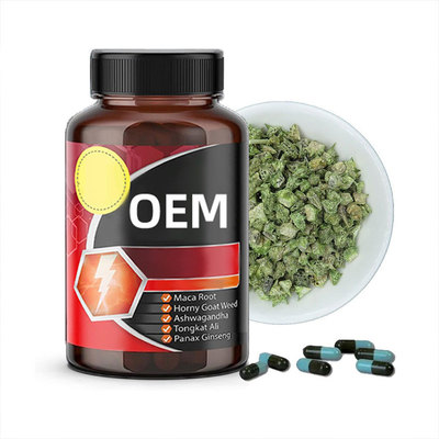 Suplemento masculino Tribulus Terrestris cápsulas com marca privada