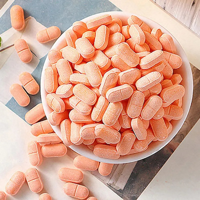 Com alto teor de vitamina C, comprimidos mastigáveis