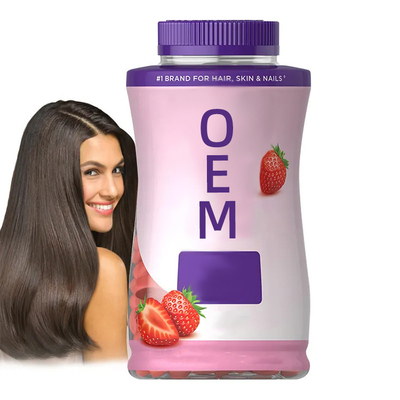 Crescimento do cabelo Morango Vitaminas Gomes Custom Label Privado