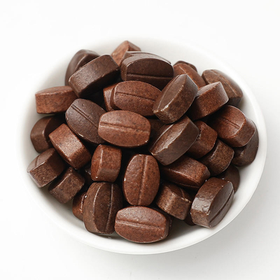 Doces veganos sem açúcar de grãos instantâneos de forma de café mastigável de grãos de café